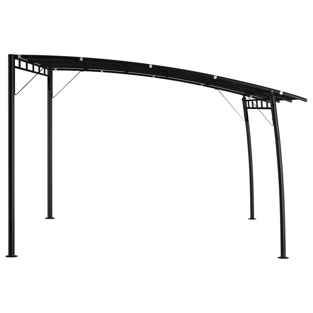 Garden Sunshade Awning Outdoor Canopy Metal Frame 4x3x2.55m Anthracite