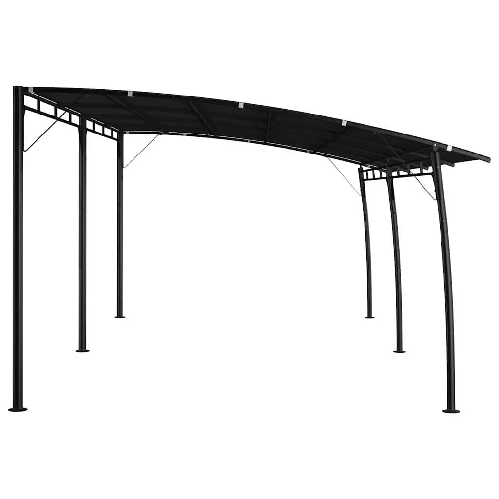 Garden Sunshade Awning Outdoor Shelter Metal Frame 6 x 3 x 2.55 m Anthracite