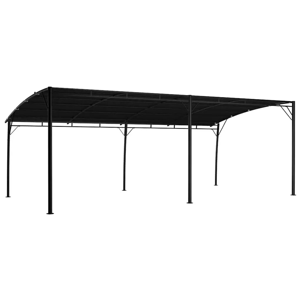 Garden Sunshade Awning Outdoor Shelter Metal Frame 6 x 3 x 2.55 m Anthracite