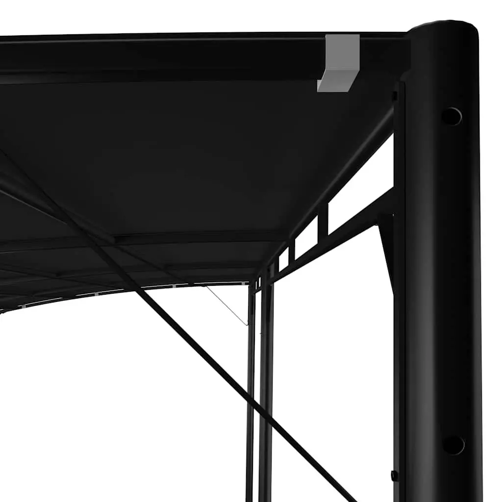 Garden Sunshade Awning Outdoor Shelter Metal Frame 6 x 3 x 2.55 m Anthracite