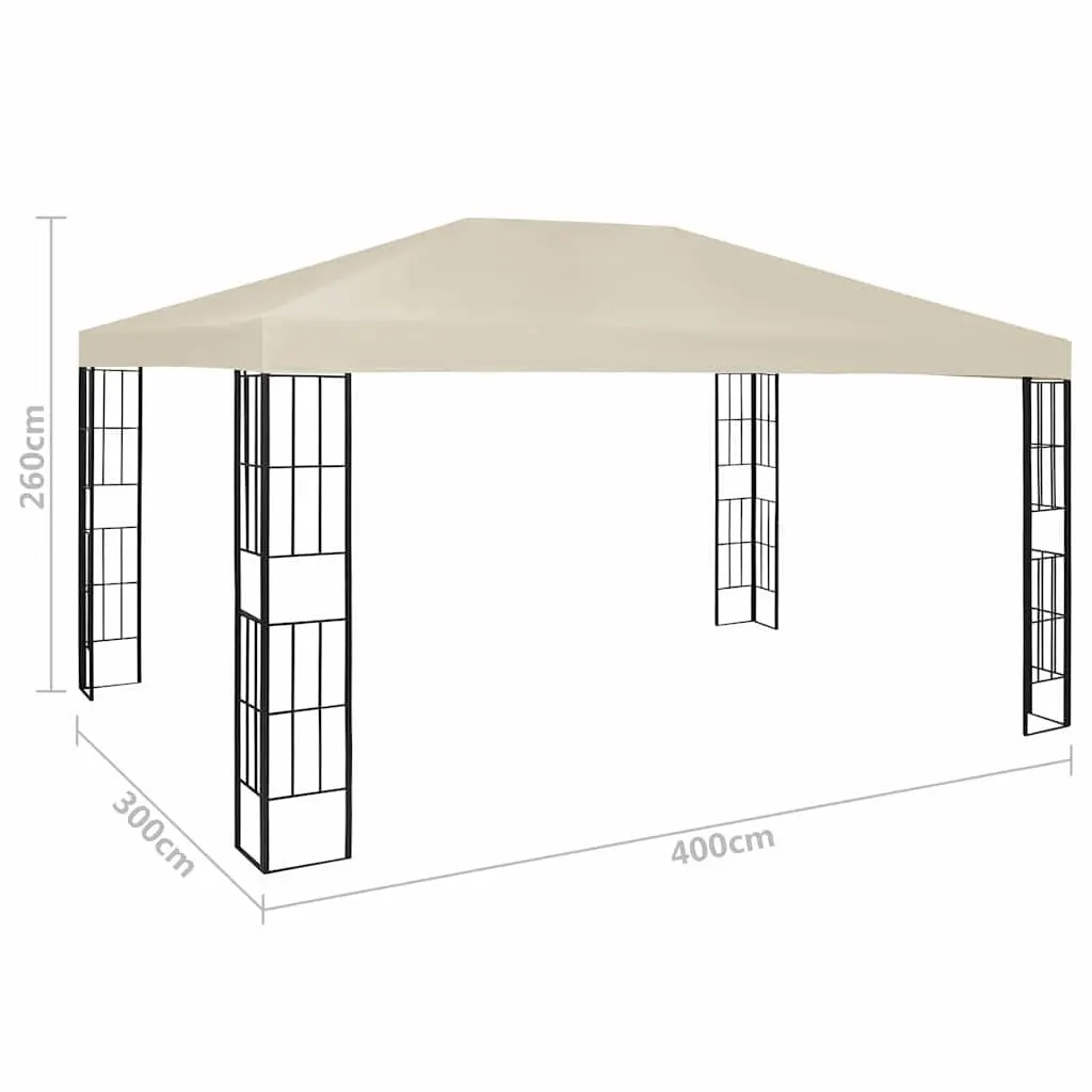 3x4 m Cream Gazebo for Outdoor Gatherings