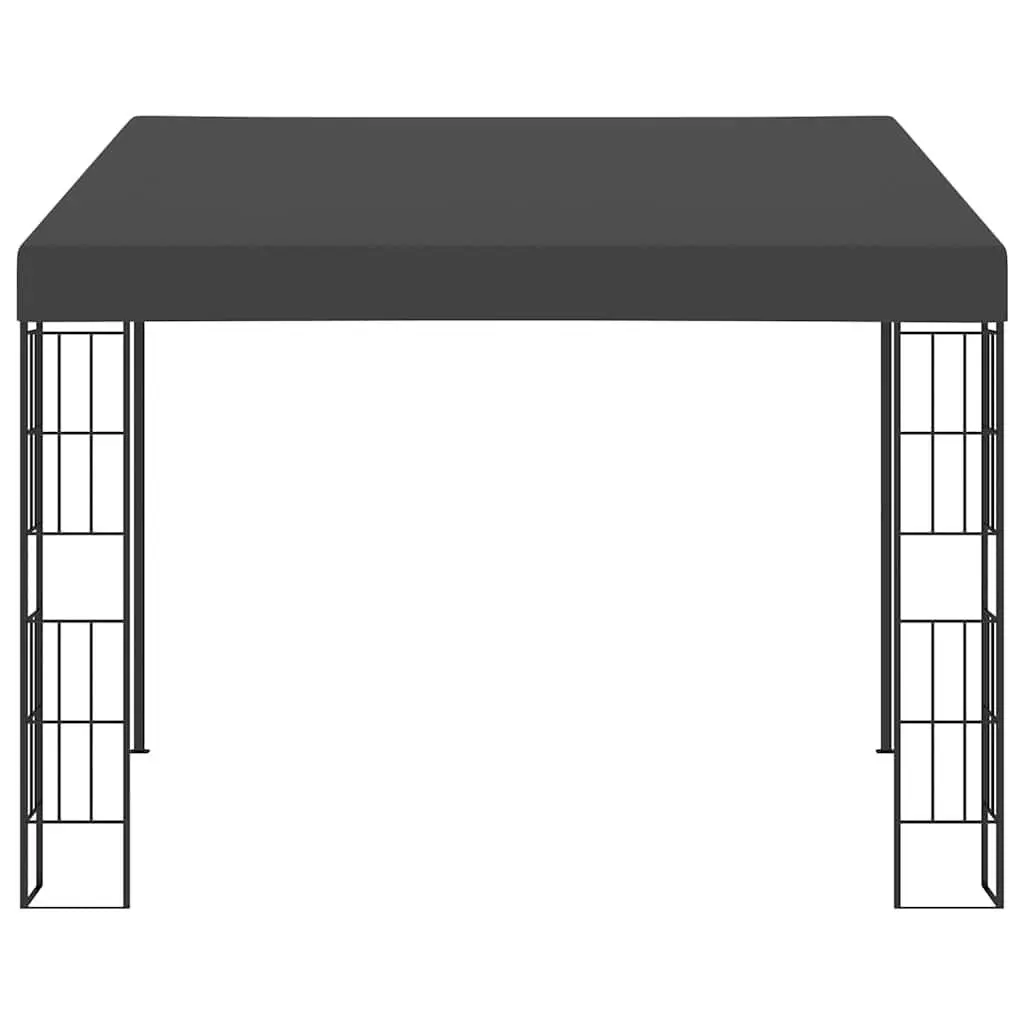 Wall-Mounted Gazebo Powder-Coated Steel 3x3m Anthracite Outdoor Sun Shelter