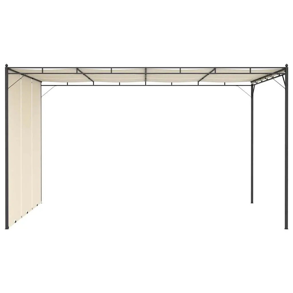Garden Gazebo Powder-Coated Steel Frame 4x3x2.25m Cream