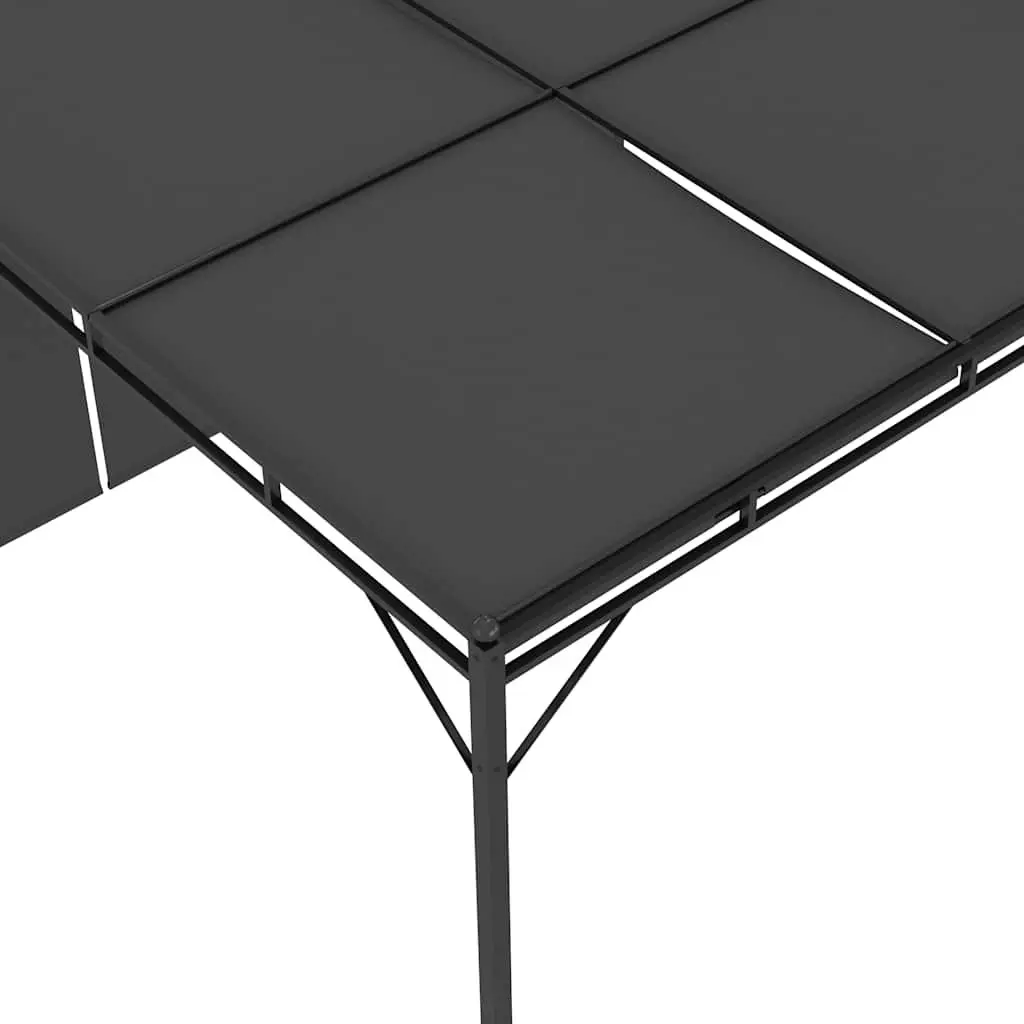 Garden Gazebo Powder-coated Steel 4x3m Anthracite Outdoor Canopy with Side Curtains