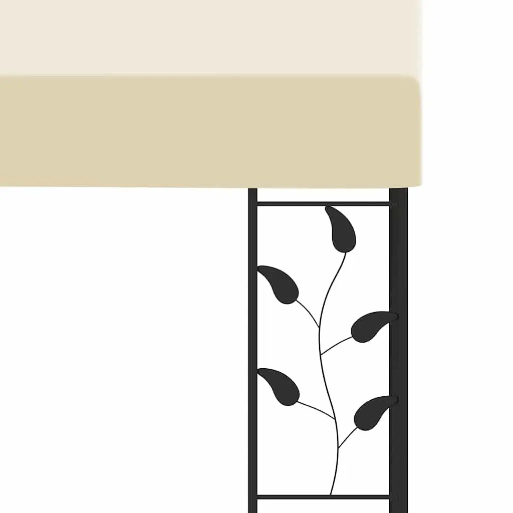 Wall-mounted Gazebo Polyester 4x3x2.5m Outdoor Garden Canopy Shade Structure Cream