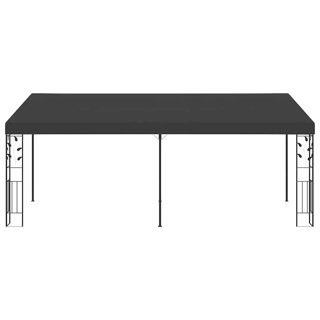 Wall-mounted Gazebo Polyester Coated 6x3x2.5m Anthracite Outdoor Garden Canopy