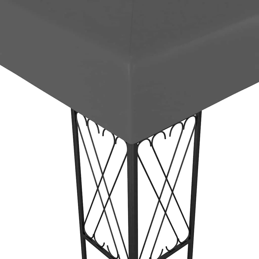 Gazebo Steel Frame 3x4 m Anthracite Polyester Canopy Outdoor Shade Shelter