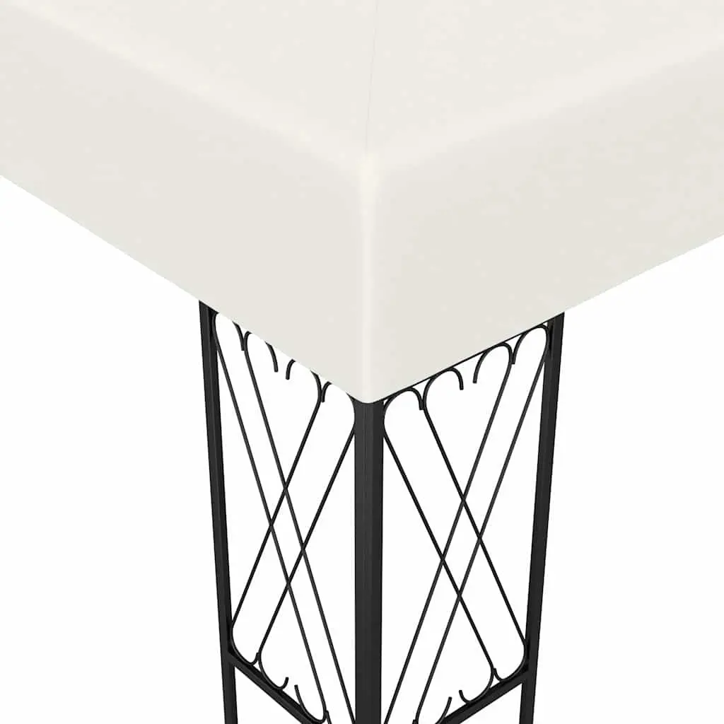 Gazebo Steel Frame 3x6 m Cream Polyester Roof Outdoor Canopy Garden Shade