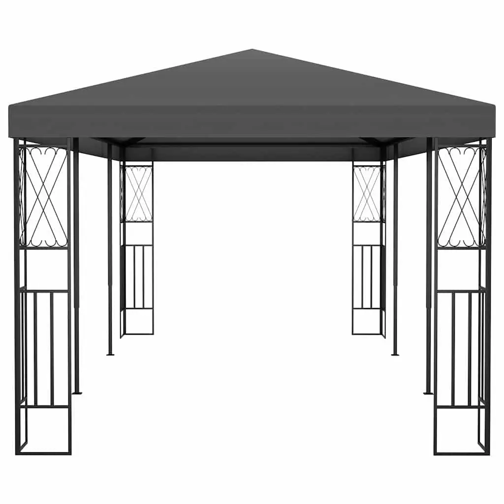Gazebo Steel Frame 3x6 m Polyester Roof Anthracite