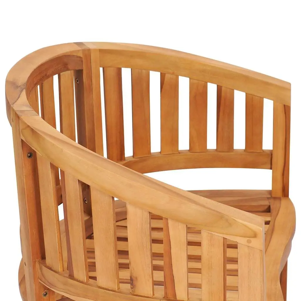 Banana Outdoor Chairs Solid Teak Hardwood Garden Patio Seating 2 pcs Brown