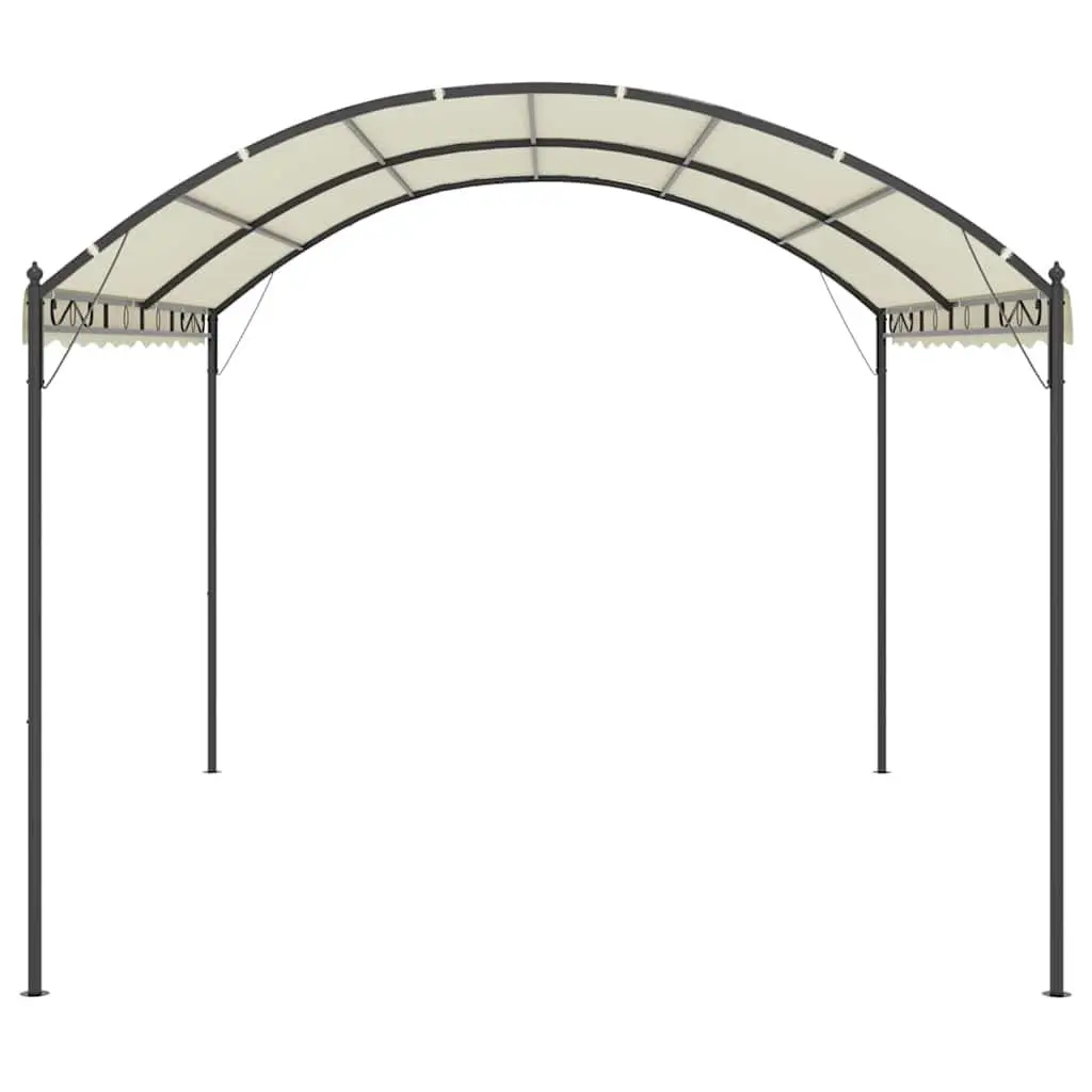 Gazebo Canopy Steel Cream Outdoor Garden Patio Shelter