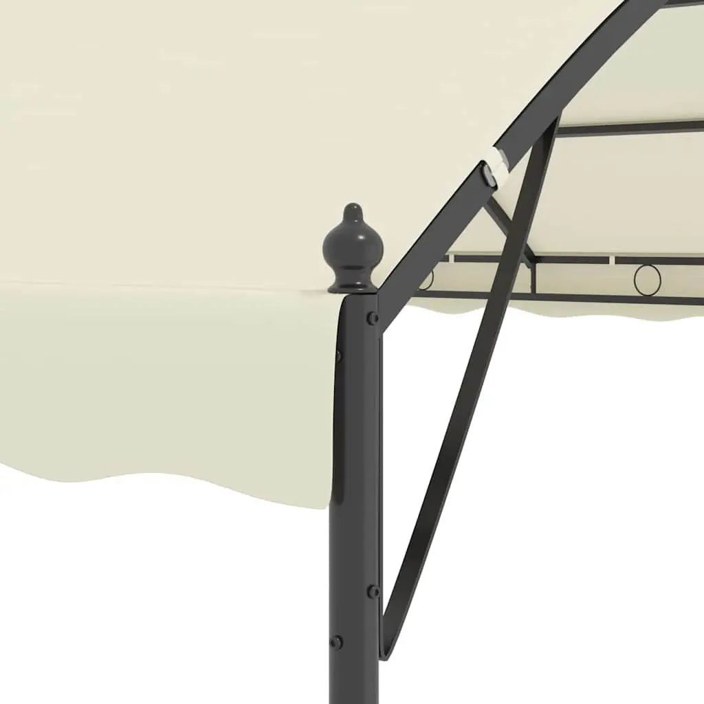 Gazebo Canopy Steel Cream Outdoor Garden Patio Shelter