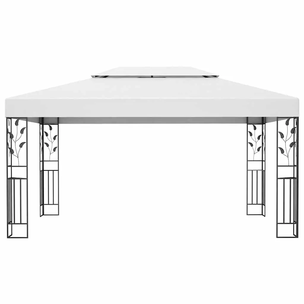 Outdoor Garden Canopy Double Roof White 3x4m Gazebo Water Resistant Shelter