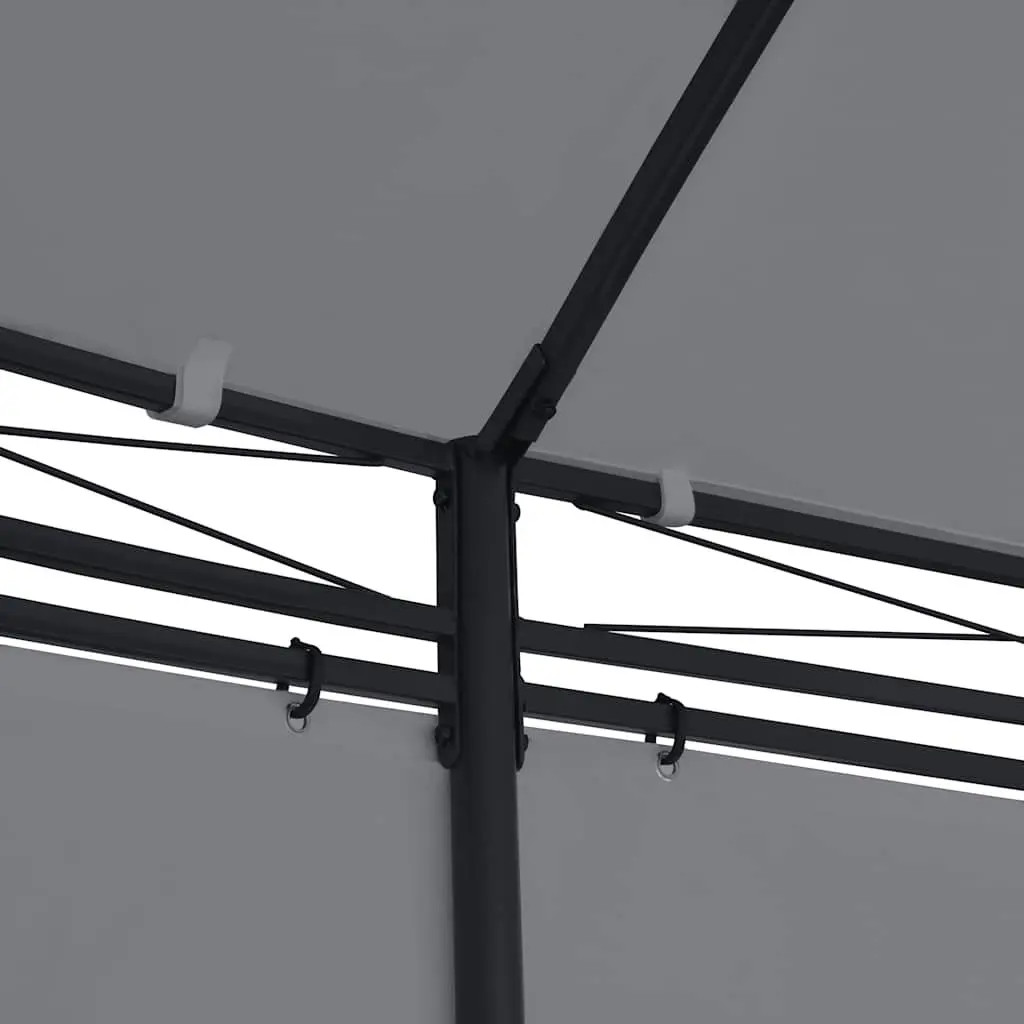 Gazebo Powder-coated Steel Frame 520x349x255 cm Anthracite Outdoor Garden Canopy Shelter