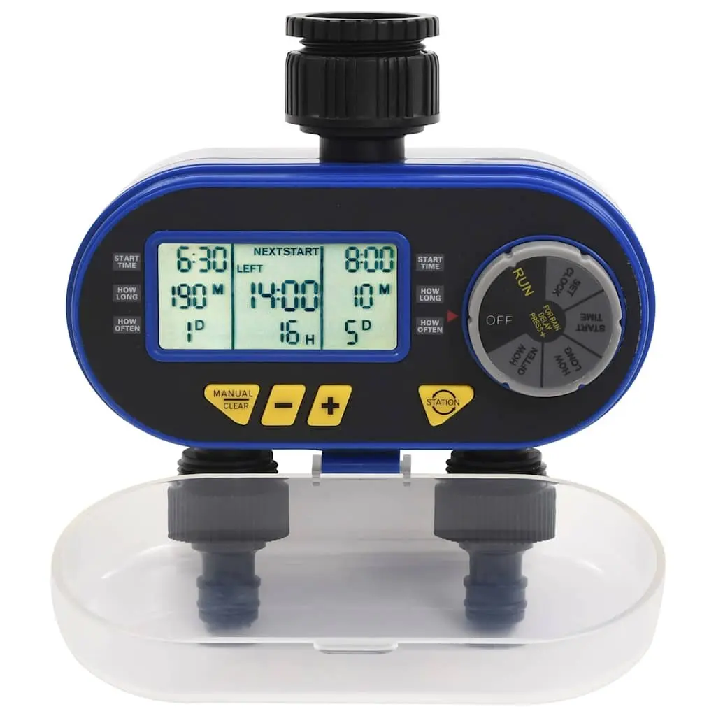 Automatic Sprinkler Controller Digital Dual Outlet Water Timer for Garden Lawn