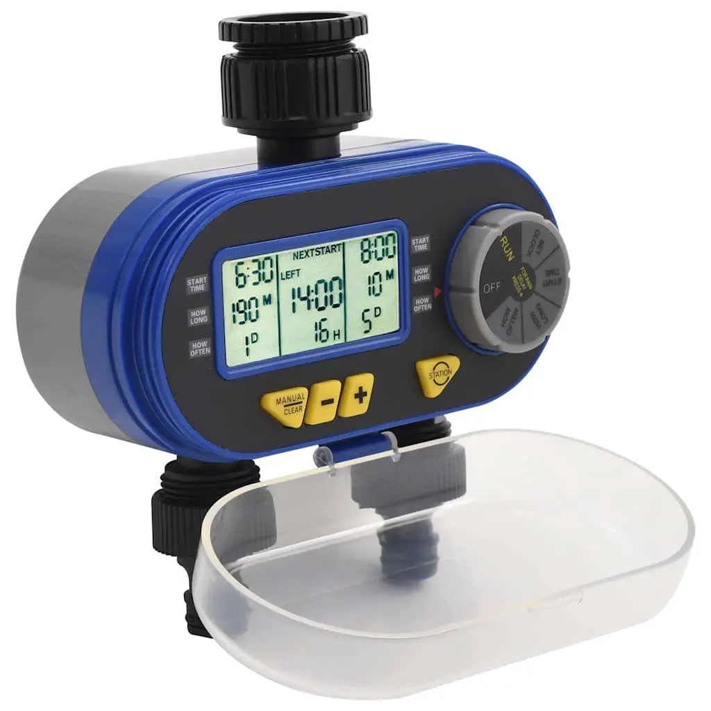 Automatic Sprinkler Controller Digital Dual Outlet Water Timer for Garden Lawn