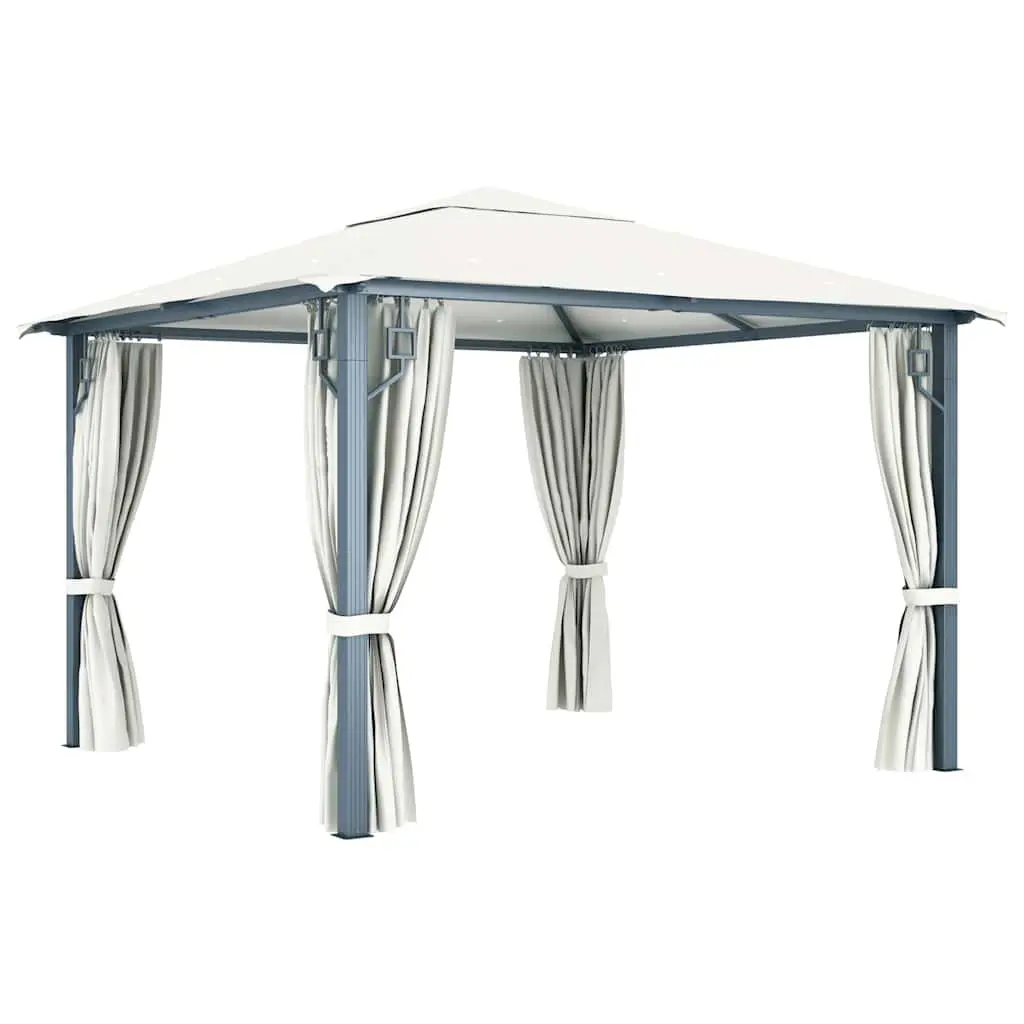 Gazebo Oxford Fabric Aluminium Steel 300x300 cm Cream