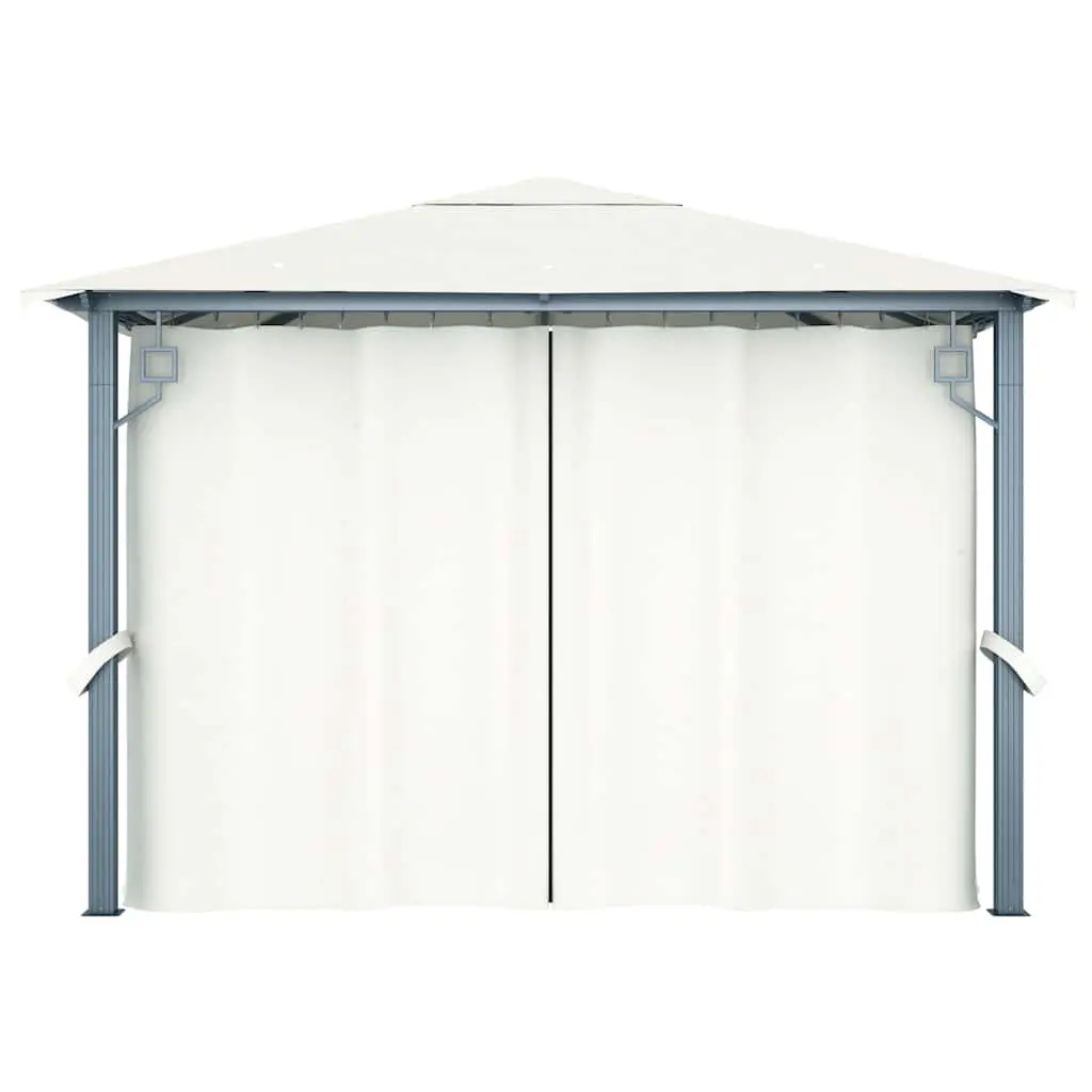 Gazebo Oxford Fabric Aluminium Steel 300x300 cm Cream