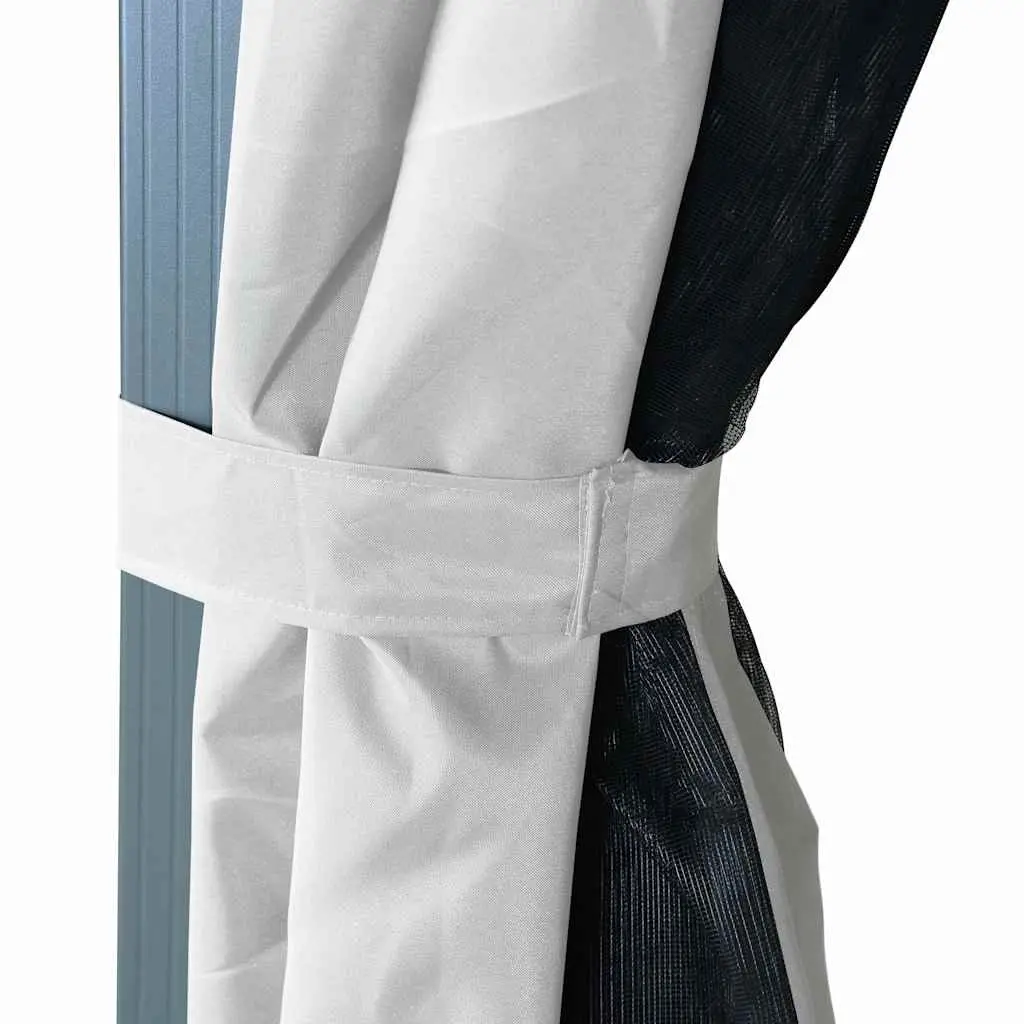 Gazebo Oxford Fabric 400x300 cm Cream Outdoor Canopy Pavilion with Curtains