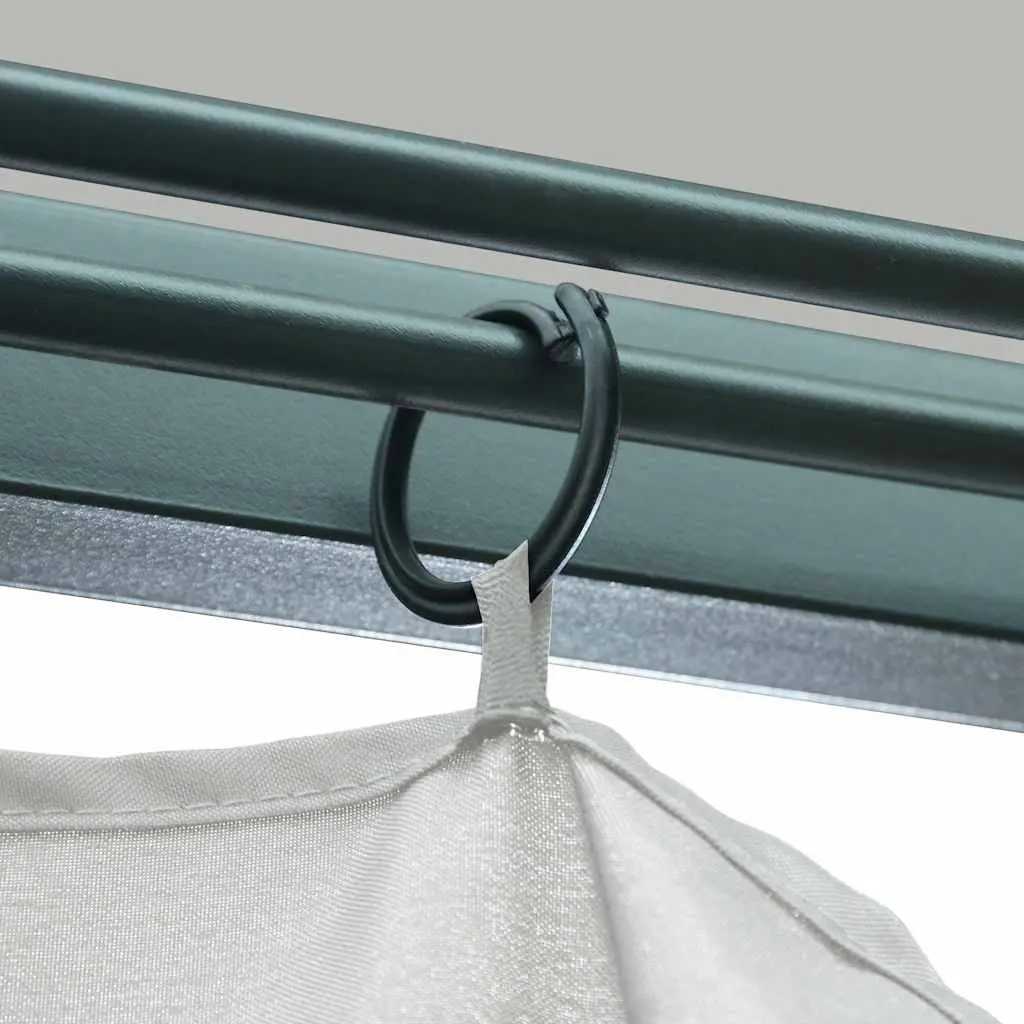 Gazebo Oxford Fabric 400x300 cm Cream Outdoor Canopy Pavilion with Curtains