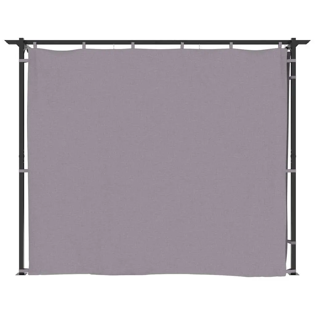 Gazebo Steel Frame 3x3 m Anthracite Outdoor Shelter with Curtains