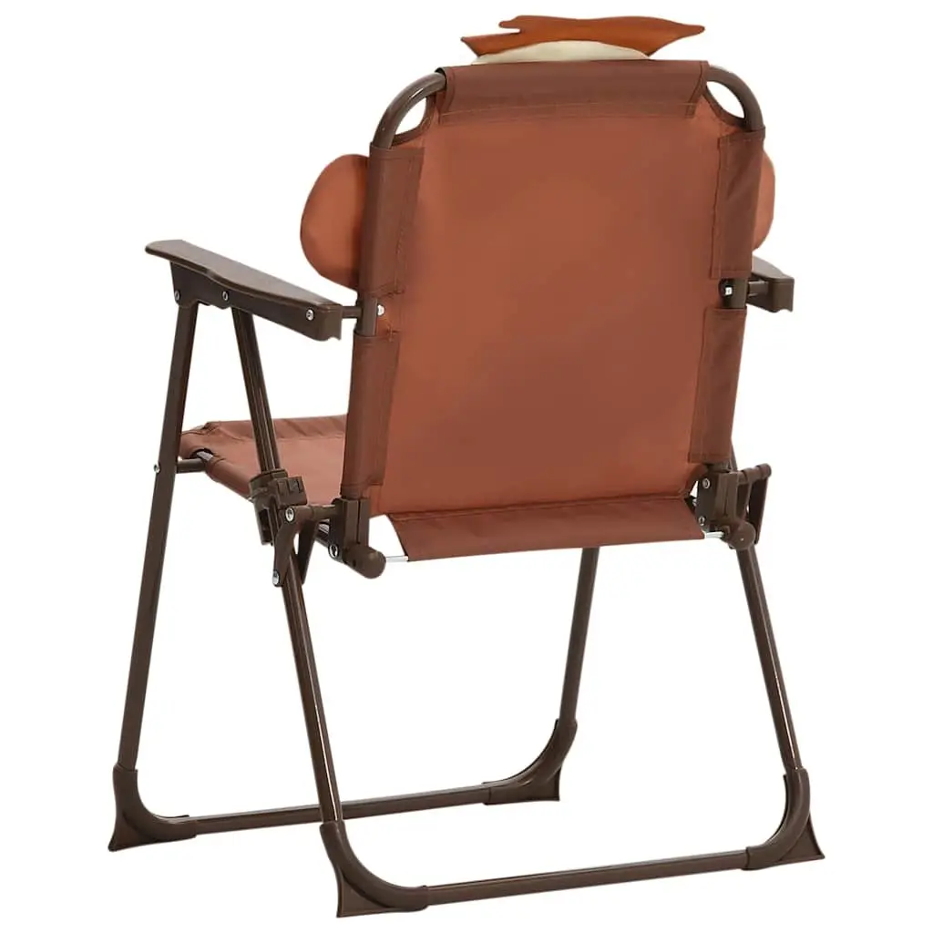 Kids Outdoor Bistro Set Brown Steel Construction 3 Piece Table and Chairs with Parasol