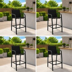Practical Black Bar Chairs Set of 4 for Your Patio