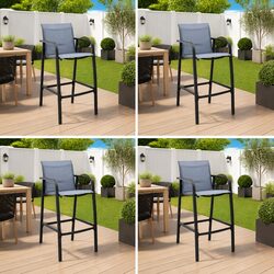 Practical 4-Piece Bar Chair Set for Outdoor Use