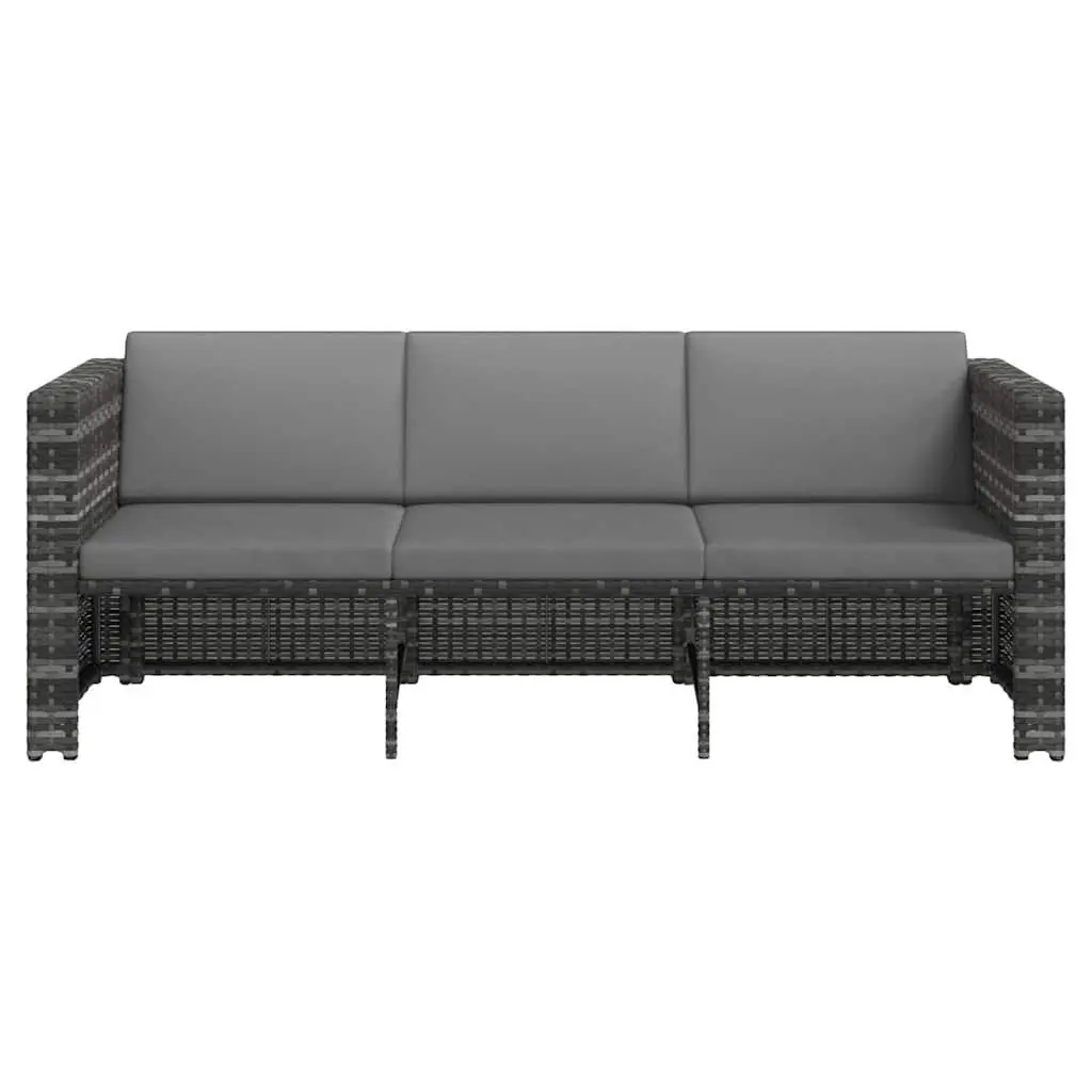 Garden Lounge Set 4 Piece Outdoor Furniture Poly Rattan Sofa Table Cushions