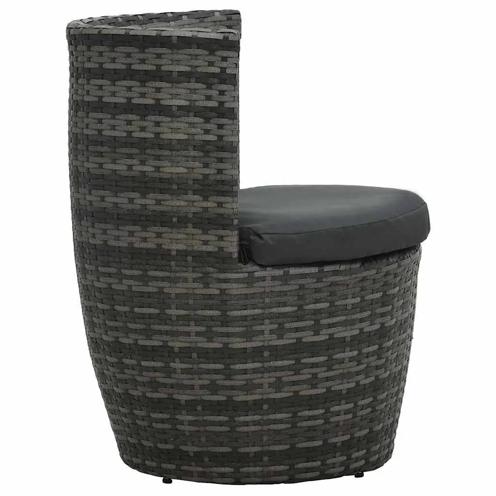 3 Piece Bistro Set Outdoor Patio Garden Furniture Rattan Table Chairs Cushions