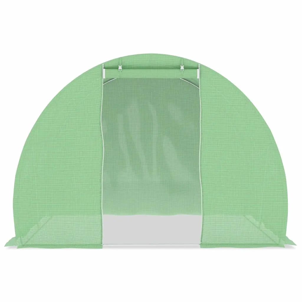 Greenhouse Galvanised Steel Frame PE Mesh 3x2x2m Green 6m²