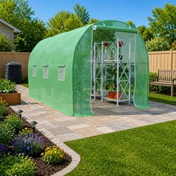 Practical Greenhouse 6.86 m² for Home Gardening