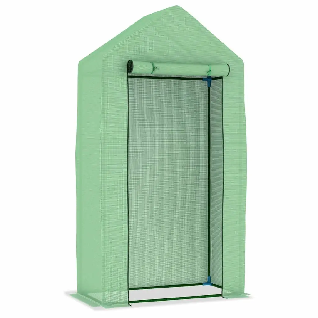 Greenhouse Garden Plant House Grow Tent Sturdy Steel Frame 1x0.5x1.9m Green PE Mesh Fabric