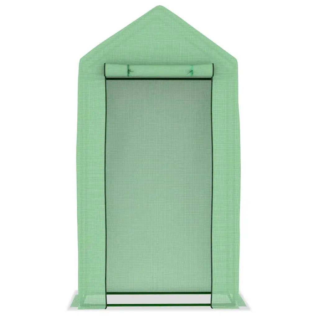 Greenhouse Garden Plant House Grow Tent Sturdy Steel Frame 1x0.5x1.9m Green PE Mesh Fabric
