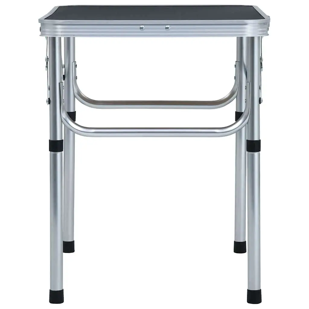 Folding Table Aluminium Frame MDF Top Outdoor Grey 60x45cm Portable Picnic BBQ Hiking