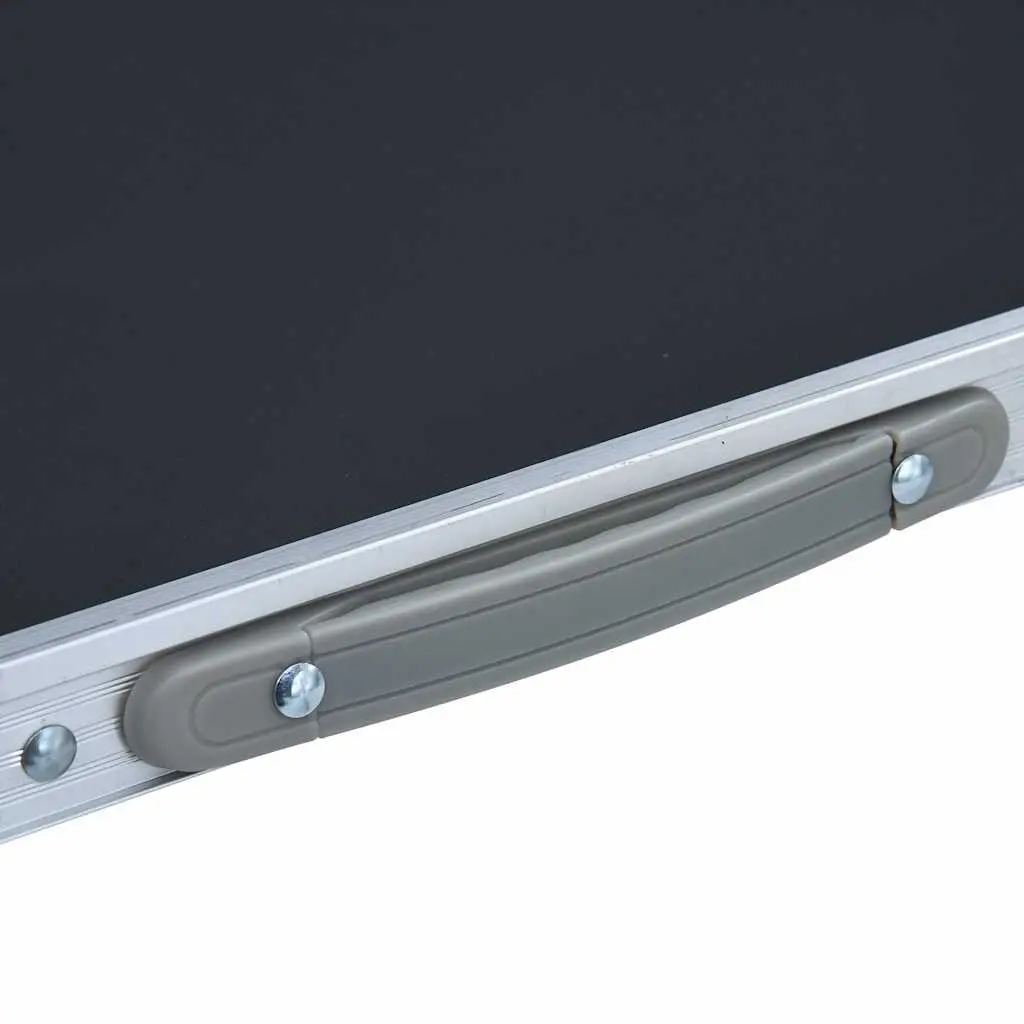 Folding Table Aluminium Frame MDF Top Outdoor Grey 60x45cm Portable Picnic BBQ Hiking