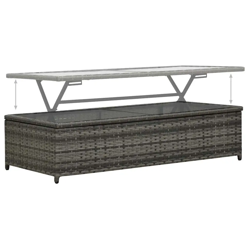 Garden Lounge Set 4 Piece Sofa Coffee Table Stools Cushions Poly Rattan