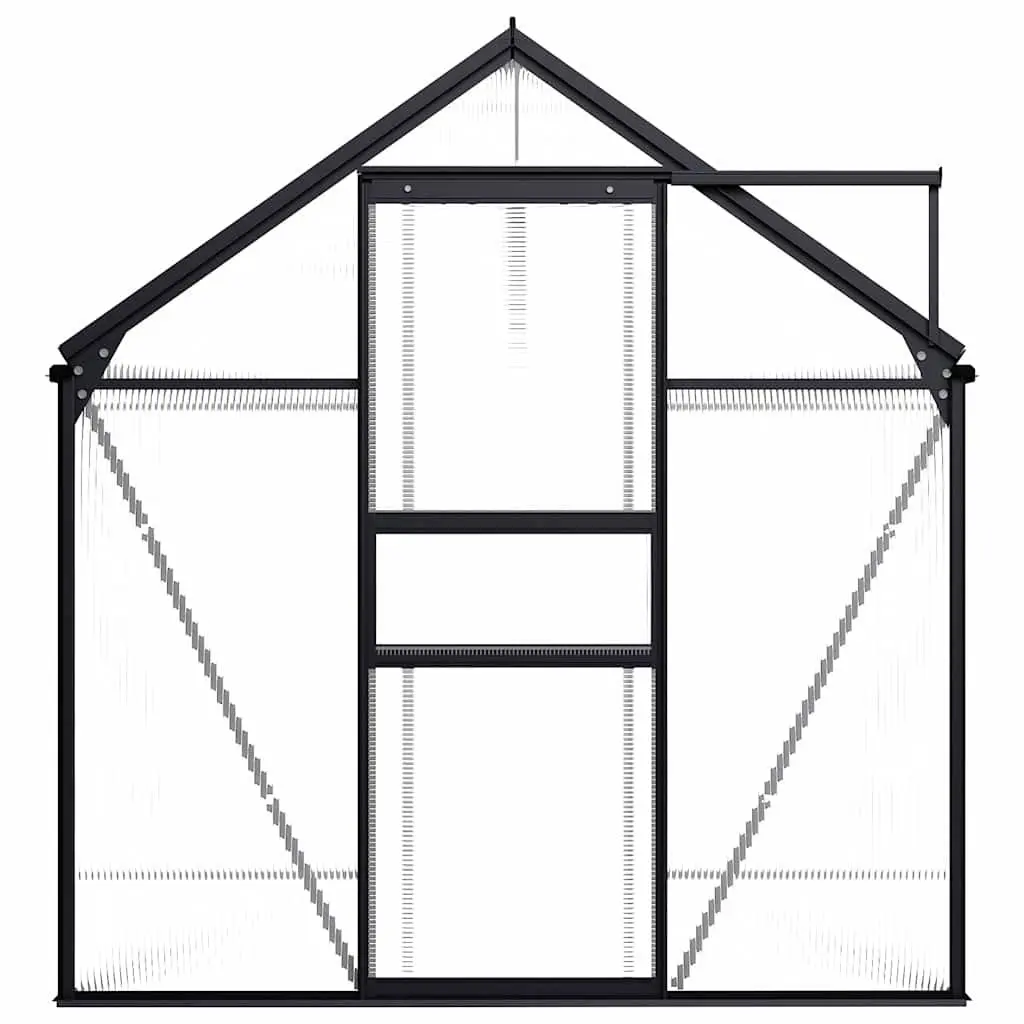 Greenhouse Polycarbonate Panels Anthracite UV Resistant Thermal Insulation 4.75 m²