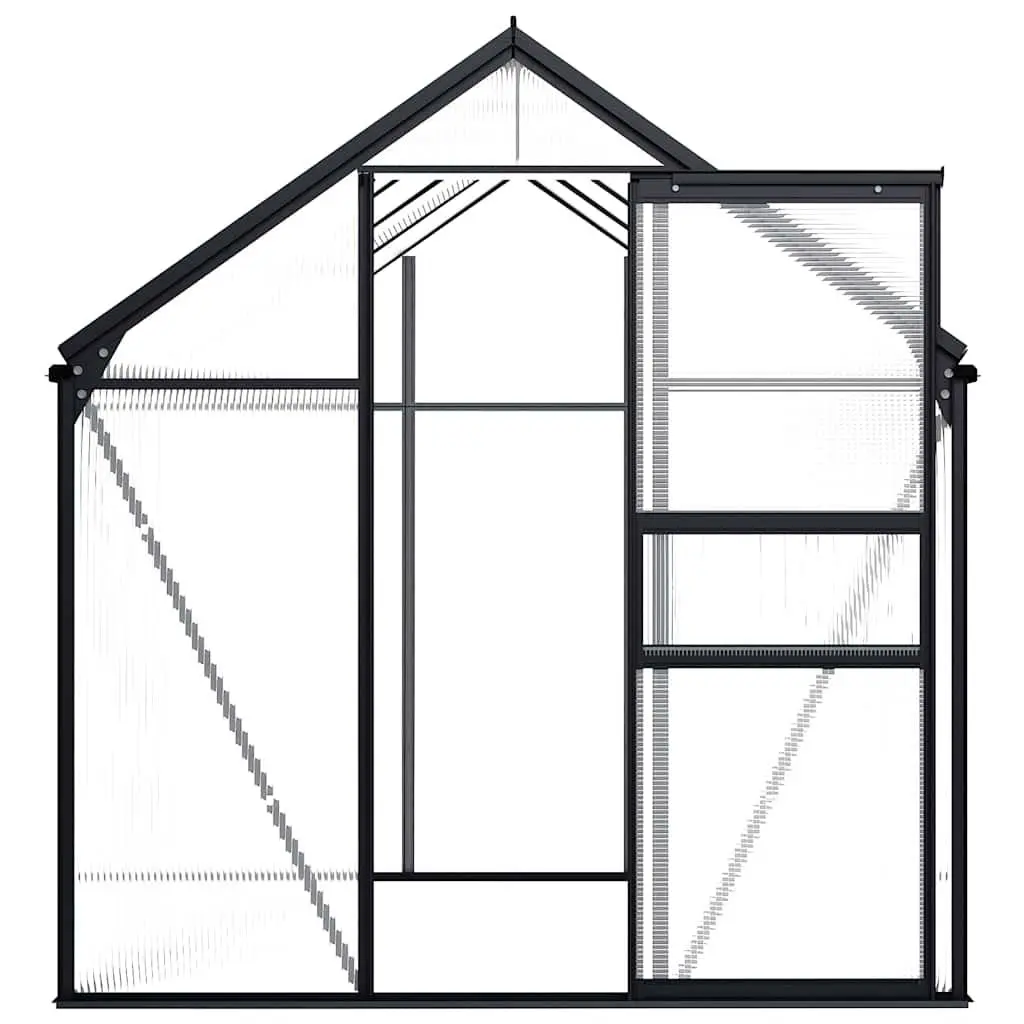 Greenhouse Polycarbonate Panels Anthracite UV Resistant Thermal Insulation 4.75 m²