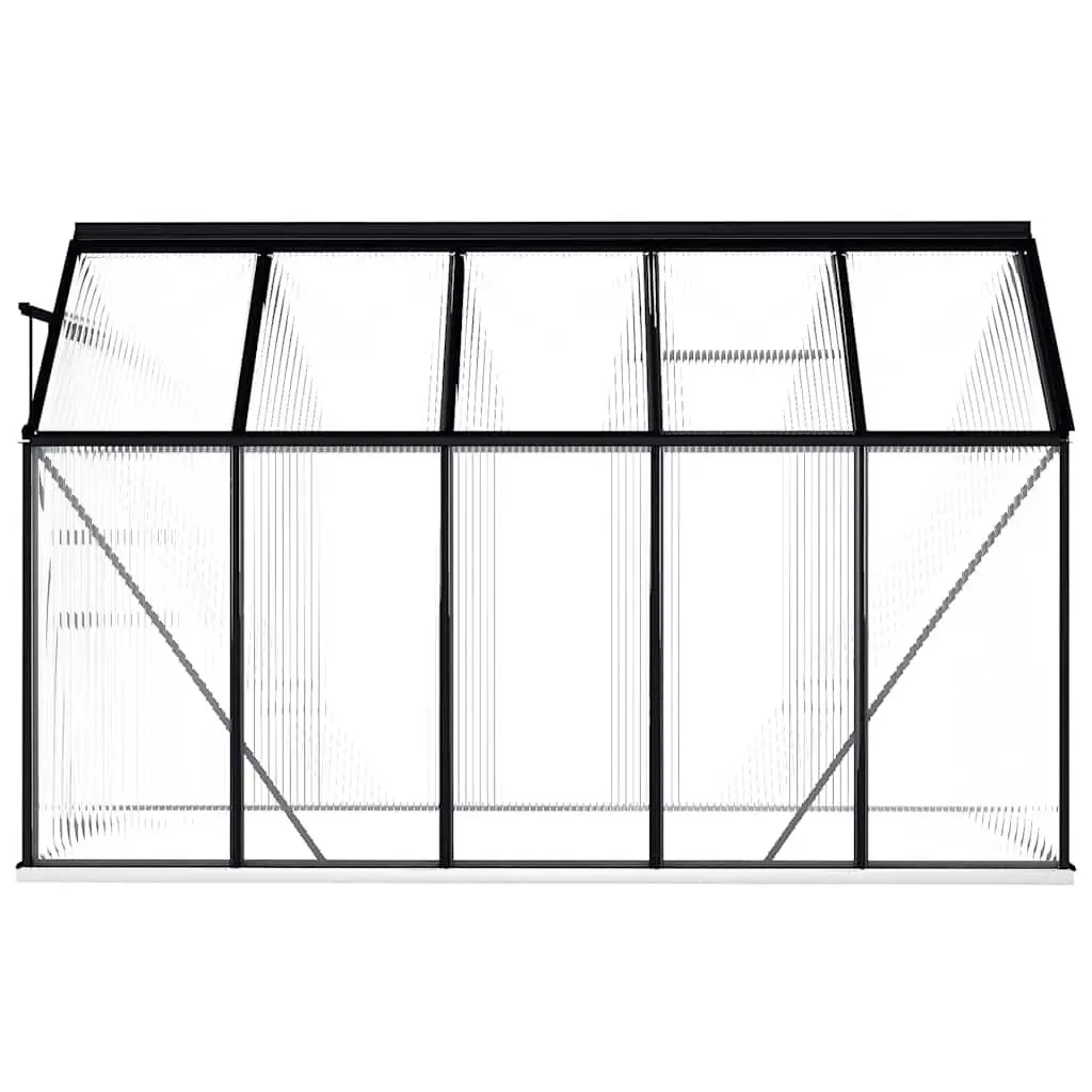 Greenhouse Polycarbonate Panels Aluminium Base Frame 5.89m² Anthracite