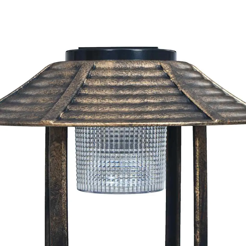Bird Bath Solar Powered LED Light Plastic Brown