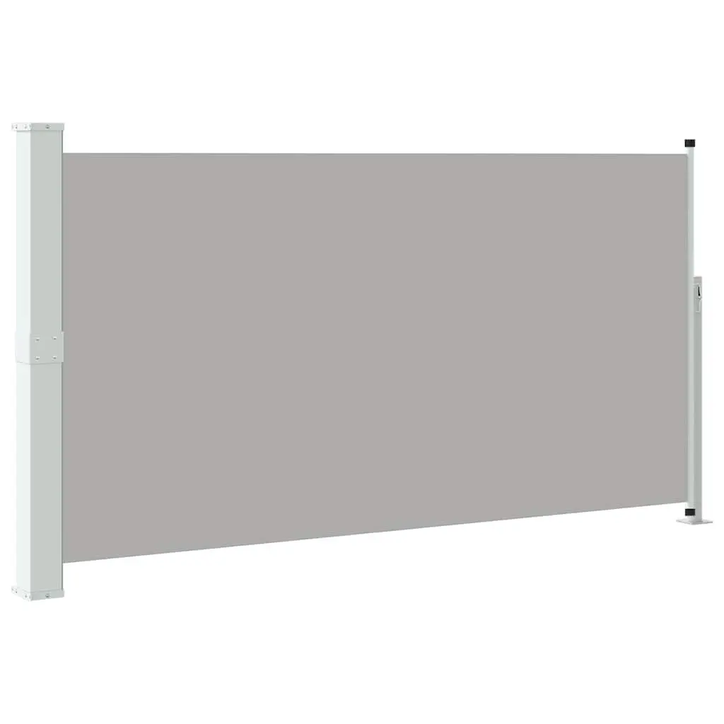 Retractable Side Awning Polyester 170x300cm Grey Outdoor Privacy Screen