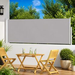 Practical Side Awning 100x300 cm Grey for Outdoor Use