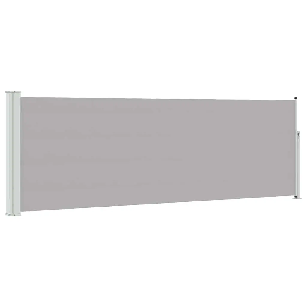 Retractable Side Awning UV Tear Resistant Polyester 100x300 cm Grey
