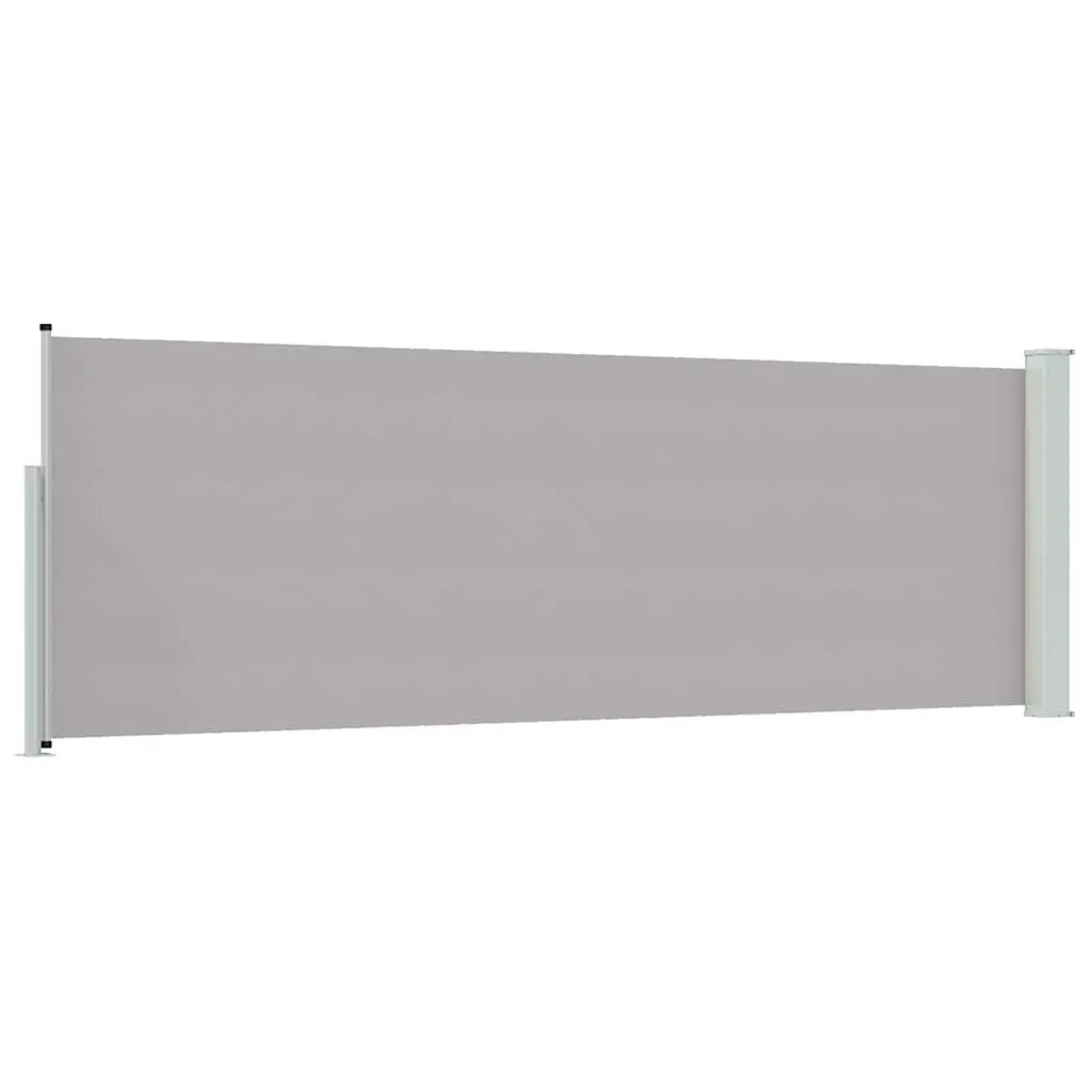 Retractable Side Awning UV Tear Resistant Polyester 100x300 cm Grey