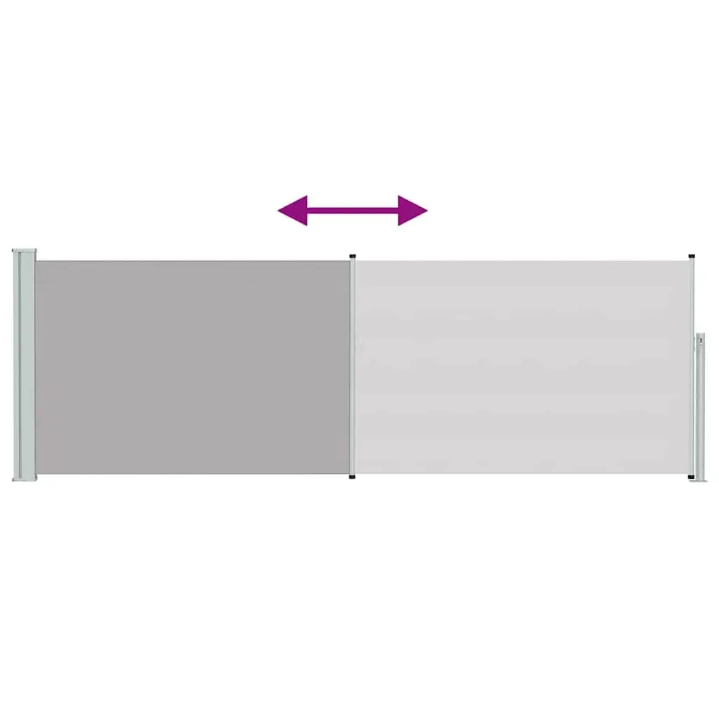Retractable Side Awning UV Tear Resistant Polyester 100x300 cm Grey