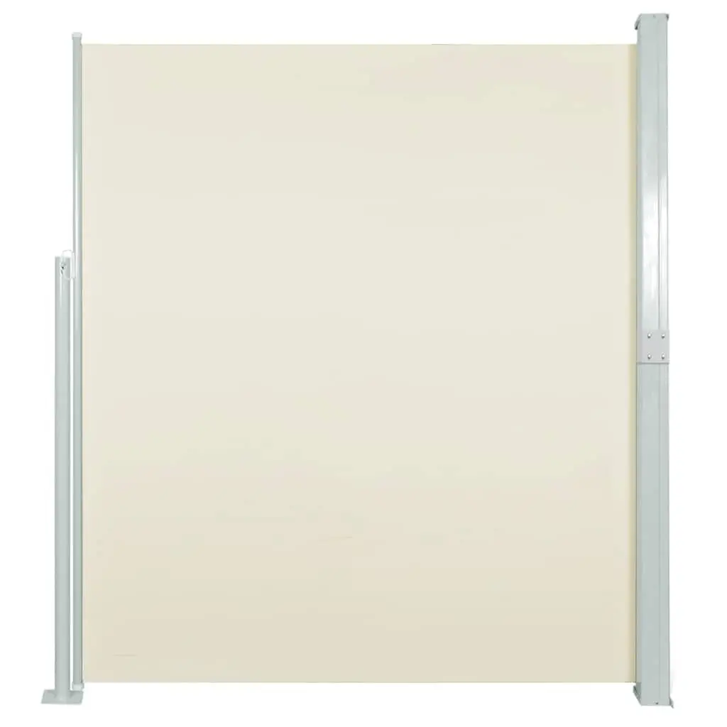 Retractable Side Awning Outdoor Privacy Screen Shade 140x500cm Cream