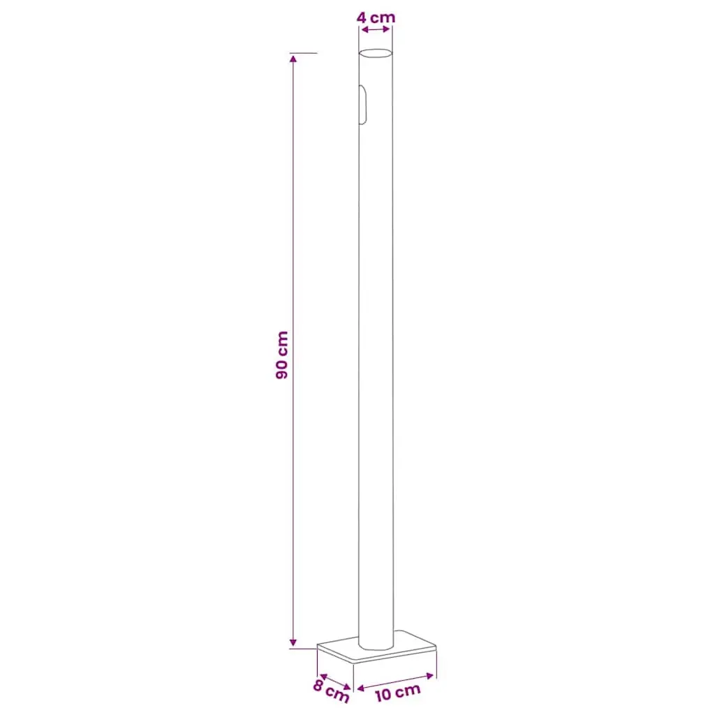 Retractable Side Awning Outdoor Privacy Screen Shade 140x500cm Cream