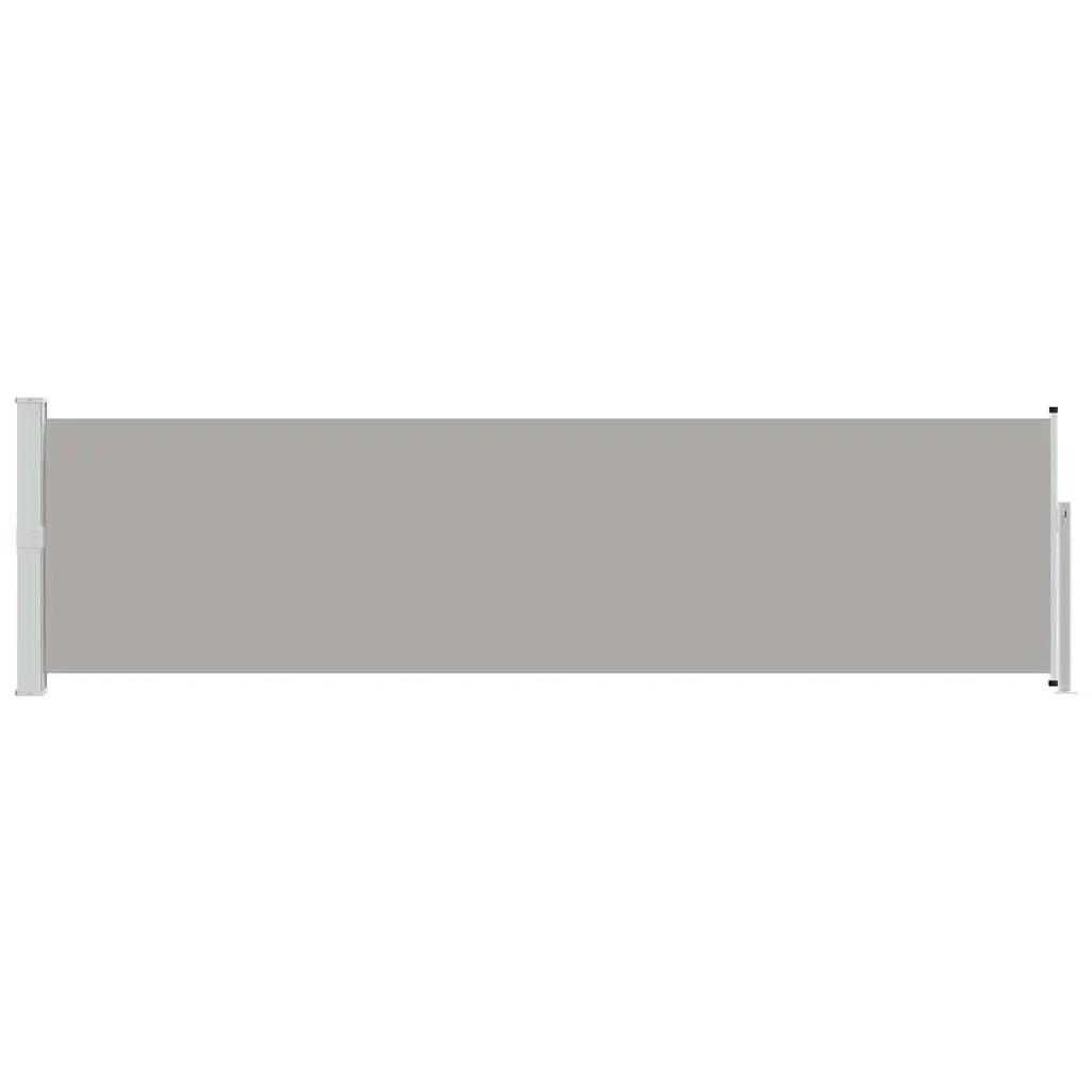 Retractable Side Awning Privacy Shade 140x500cm Grey Polyester Steel