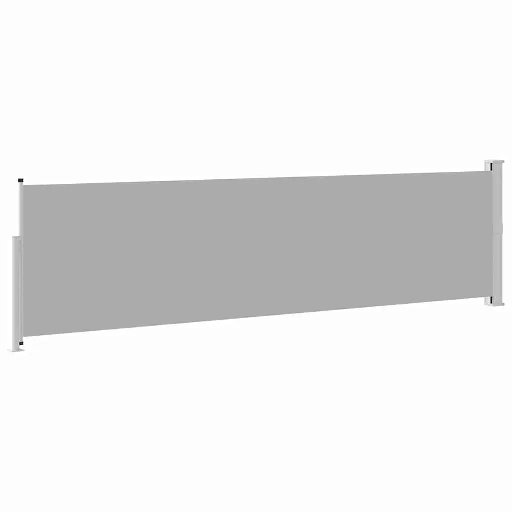 Retractable Side Awning Privacy Shade 140x500cm Grey Polyester Steel